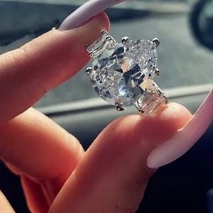 Pear Cut 4ct. White Sapphire Diamond Ring